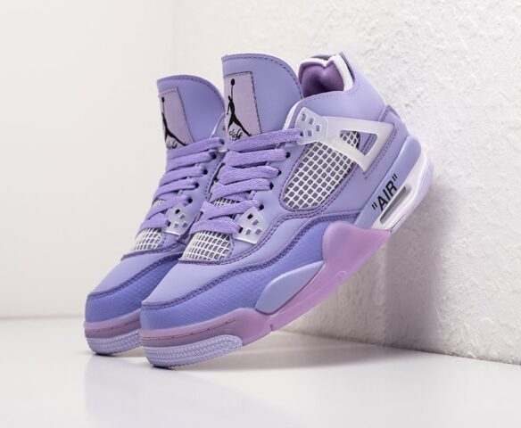Nike x OFF White Air Jordan 4 Retro light purple