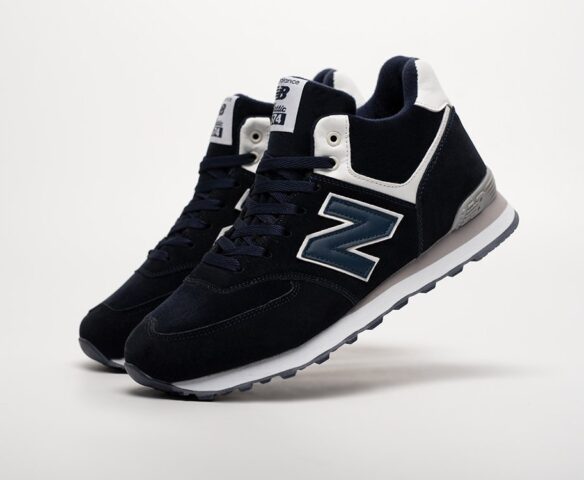 Зимние Кроссовки New Balance 574 Mid синие