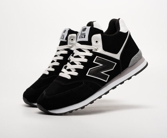 Зимние Кроссовки New Balance 574 Mid черные