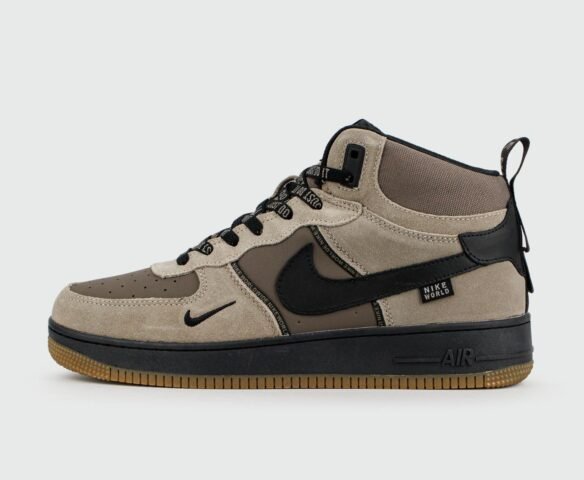Зимние Nike Air Force 1 Mid L.Grey / D.Grey