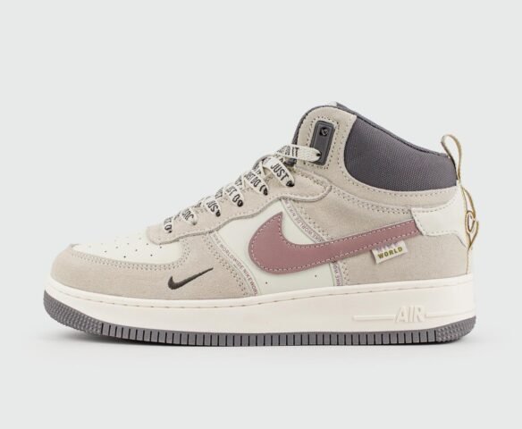 Зимние Nike Air Force 1 Mid Grey / Wh.